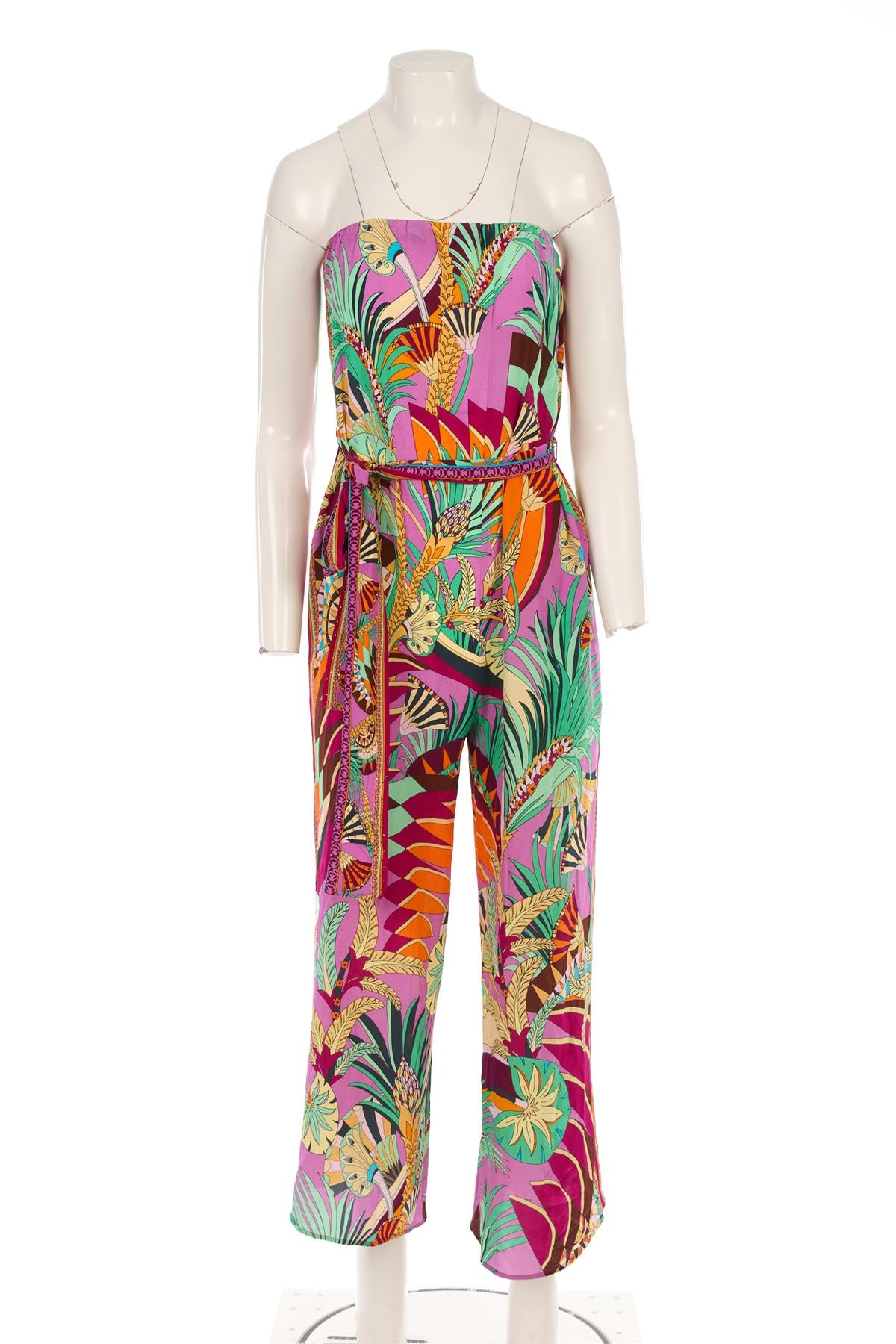 CAMILLA MULTI SILK JUMPSUIT SMALL
