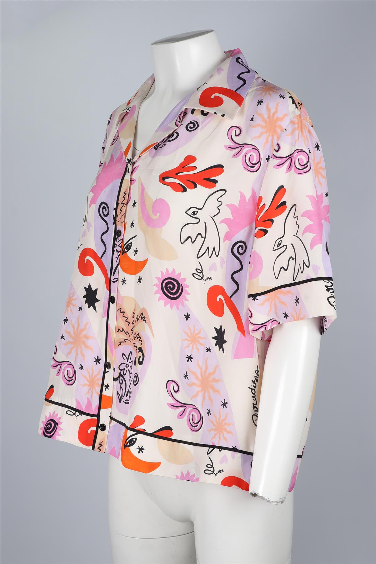 MAJE MULTI SILK SHIRT UK 12