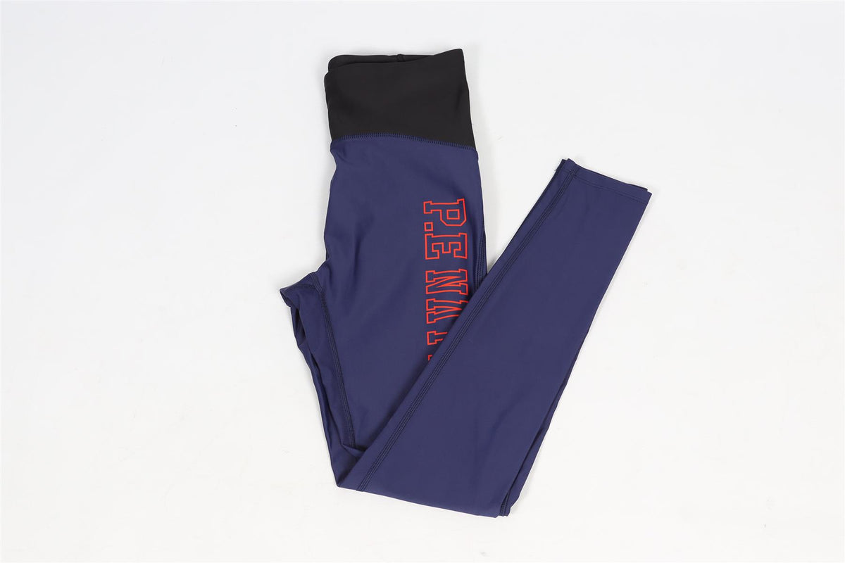 PE NATION NAVY JERSEY LEGGINGS MEDIUM