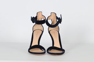 GIANVITO ROSSI VELVET SANDALS EU 38.5 UK 5.5 US 8.5