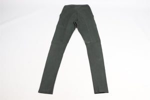 RICK OWENS GREEN LEATHER SKINNY PANTS UK 10