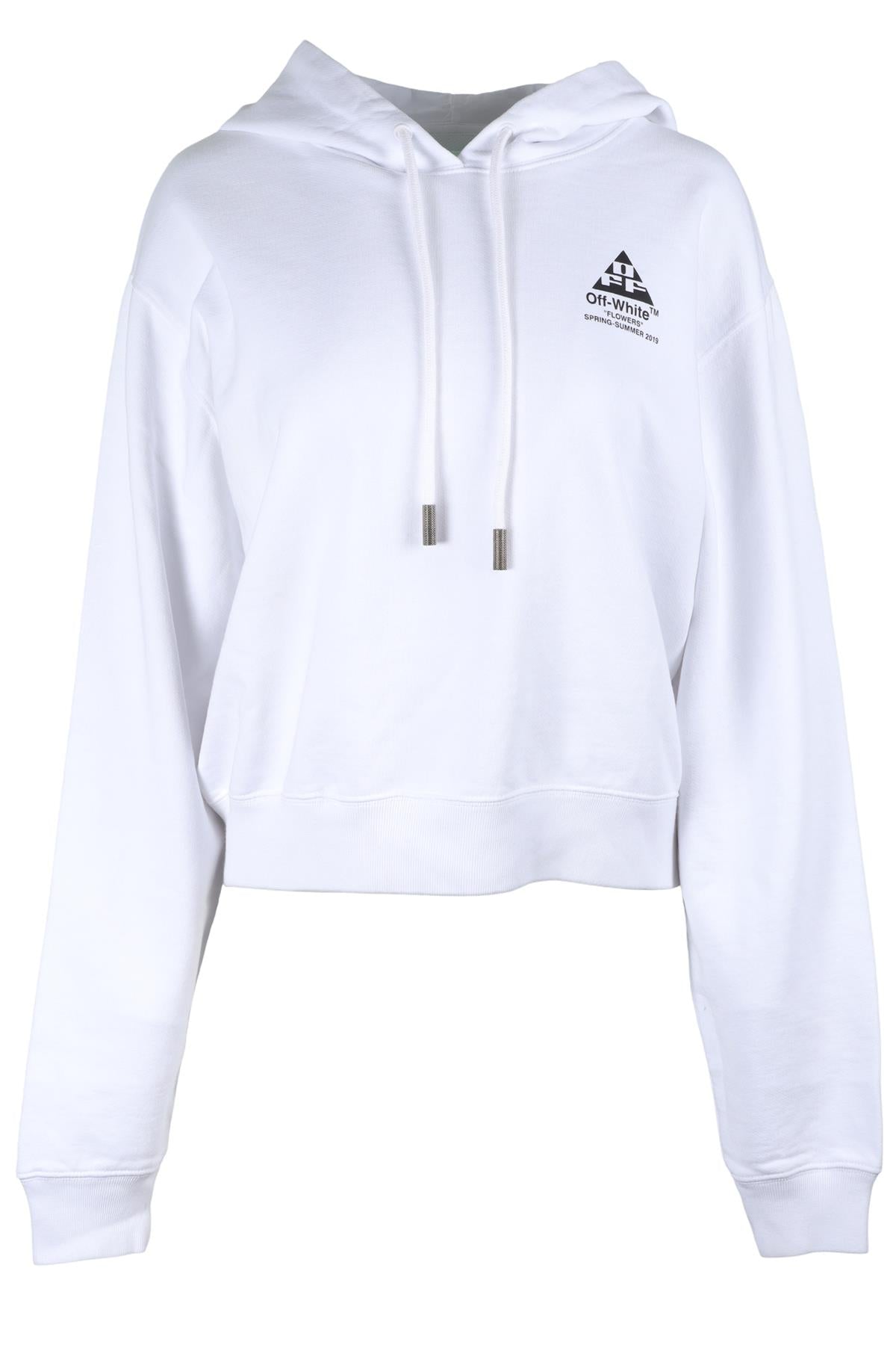 OFF-WHITE WHITE COTTON HOODIE MEDIUM