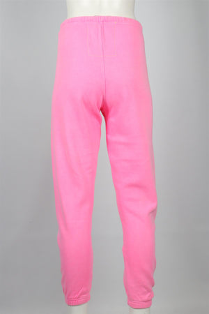 AVIATOR NATION PINK COTTON BLEND TRACK PANTS XSMALL