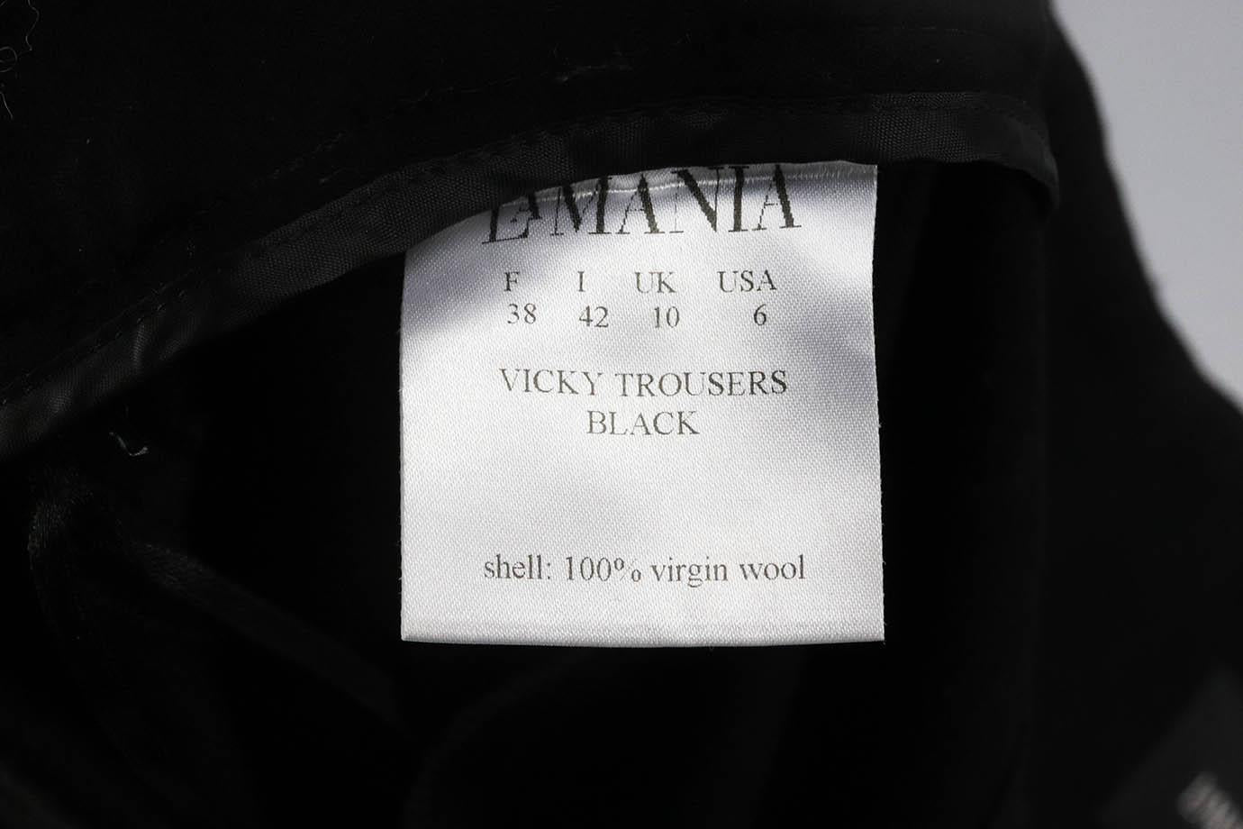LA MANIA WOOL TAPERED LEG PANTS FR 38 UK 10