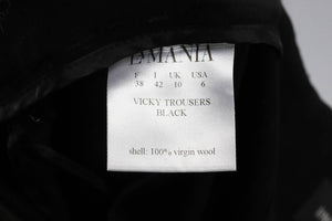 LA MANIA WOOL TAPERED LEG PANTS FR 38 UK 10