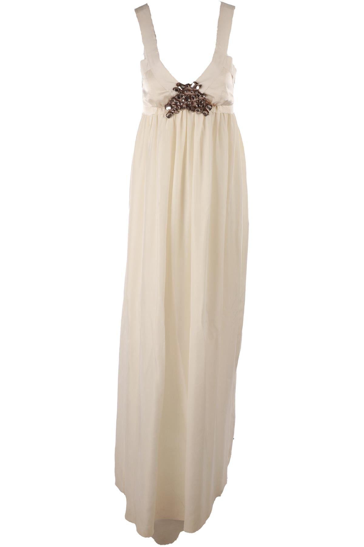 CREAM 2007 SILK MAXI DRESS