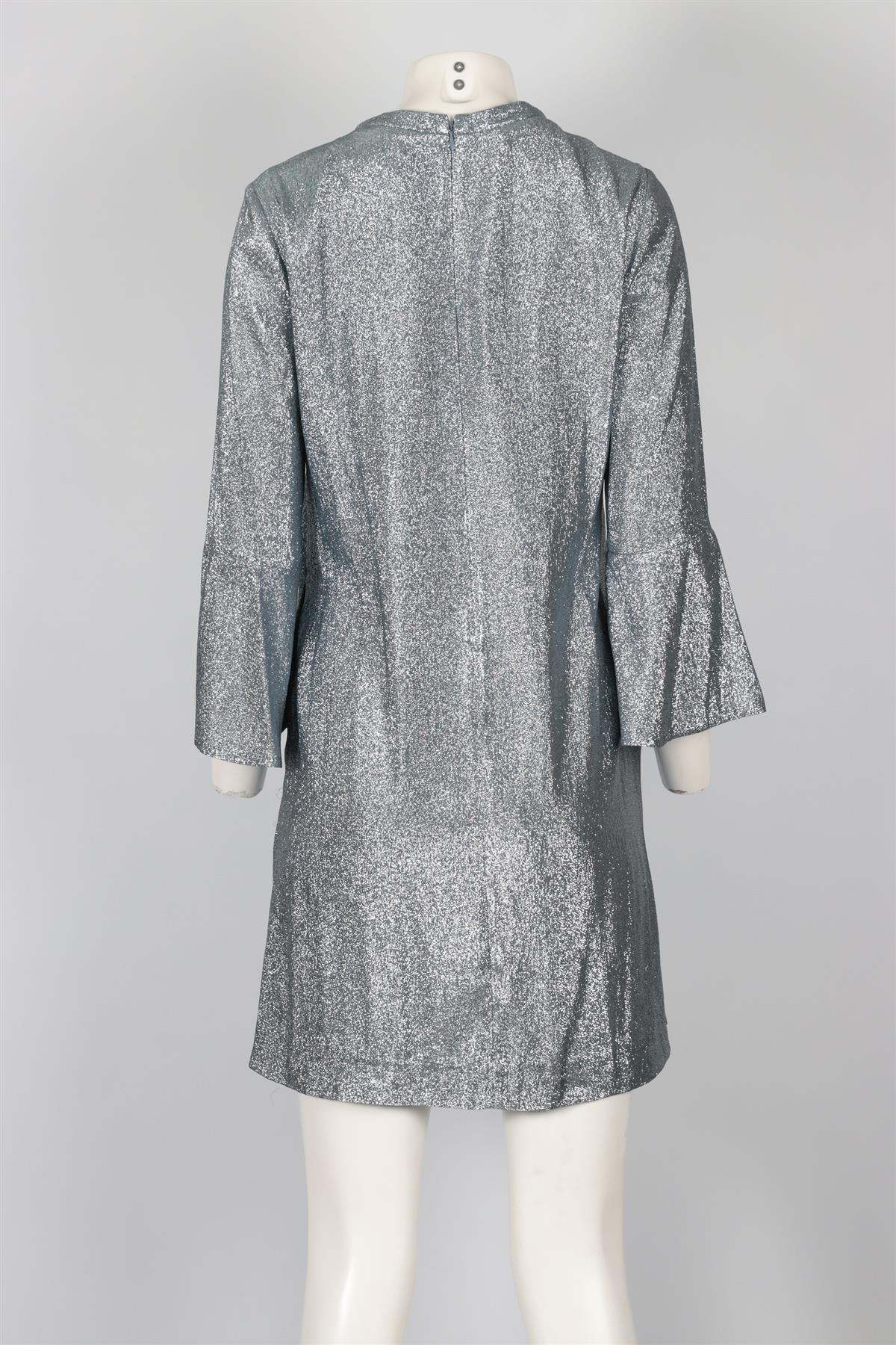 STELLA MCCARTNEY BLUE LAME MINI DRESS IT 42 UK 10