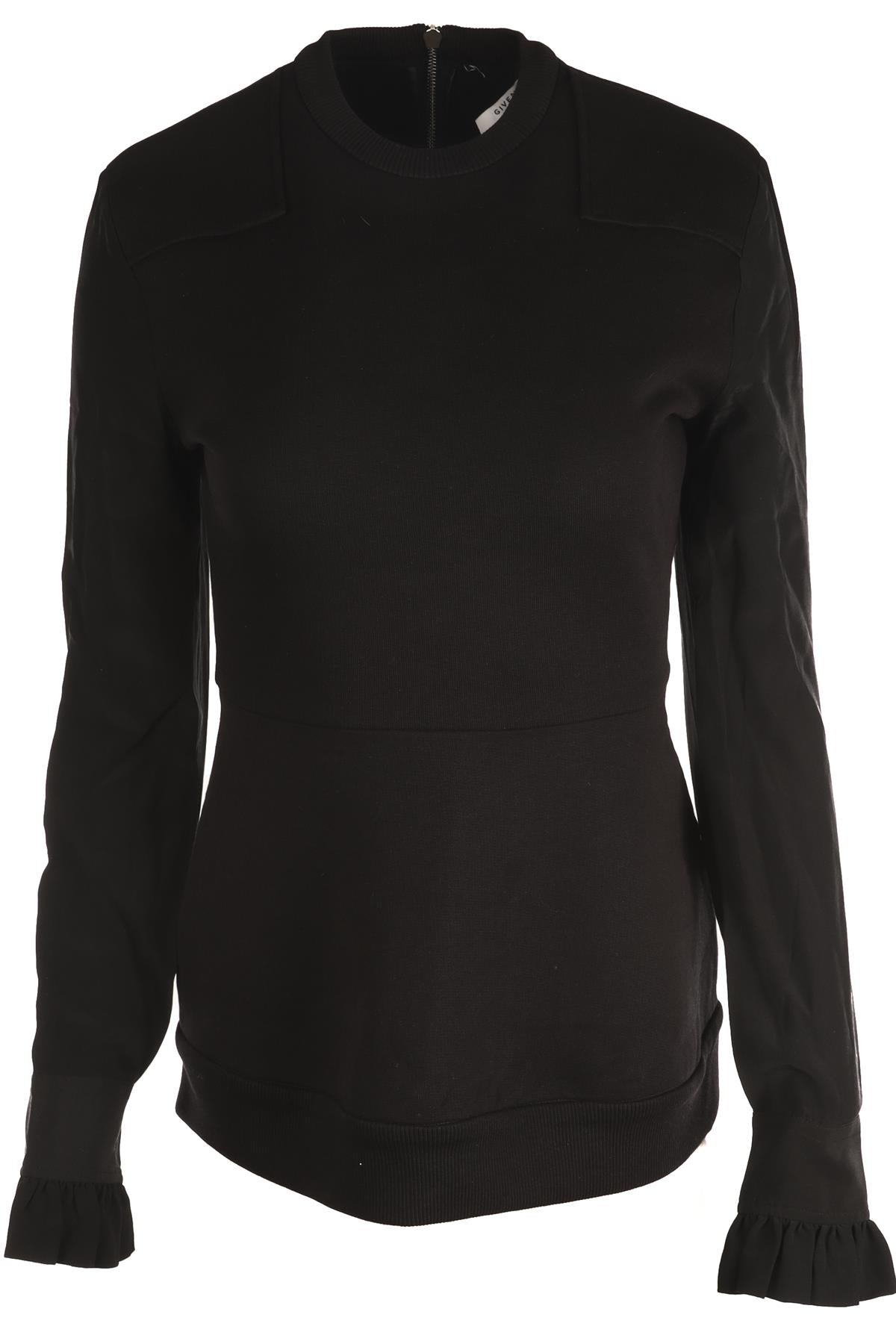 GIVENCHY BLACK COTTON SWEATSHIRT FR 36 UK 8