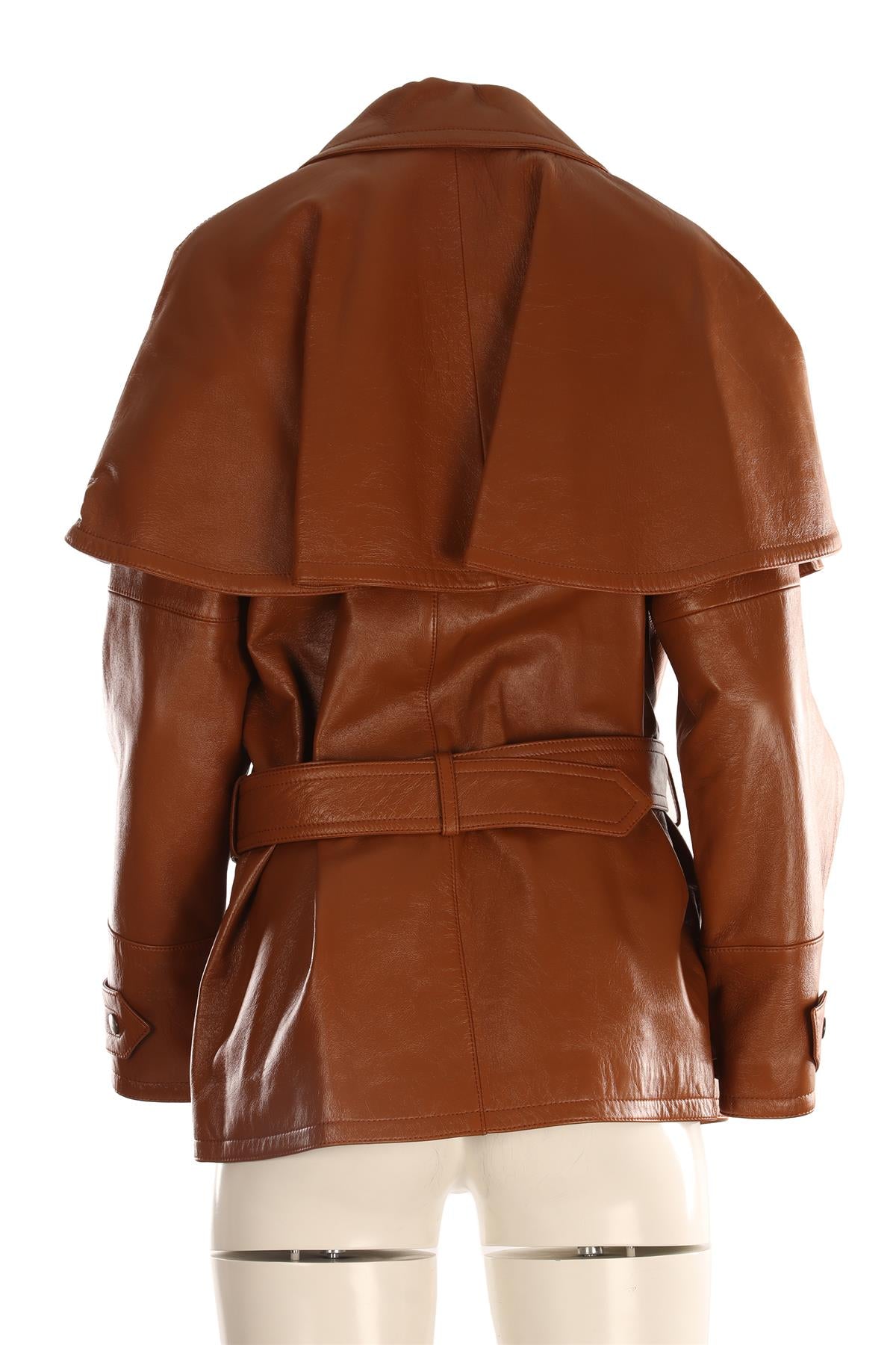 CHLOÉ TAN LEATHER JACKET FR 36 UK 8