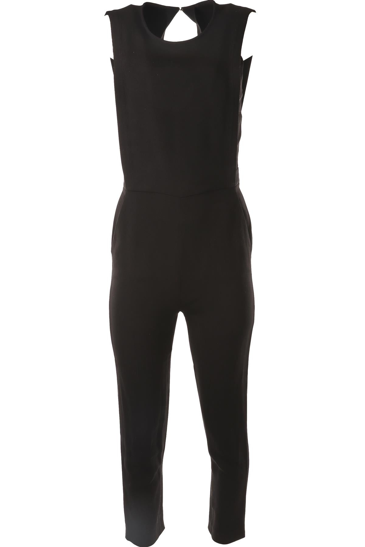 THEORY BLACK CREPE JUMPSUIT US 2 UK 6