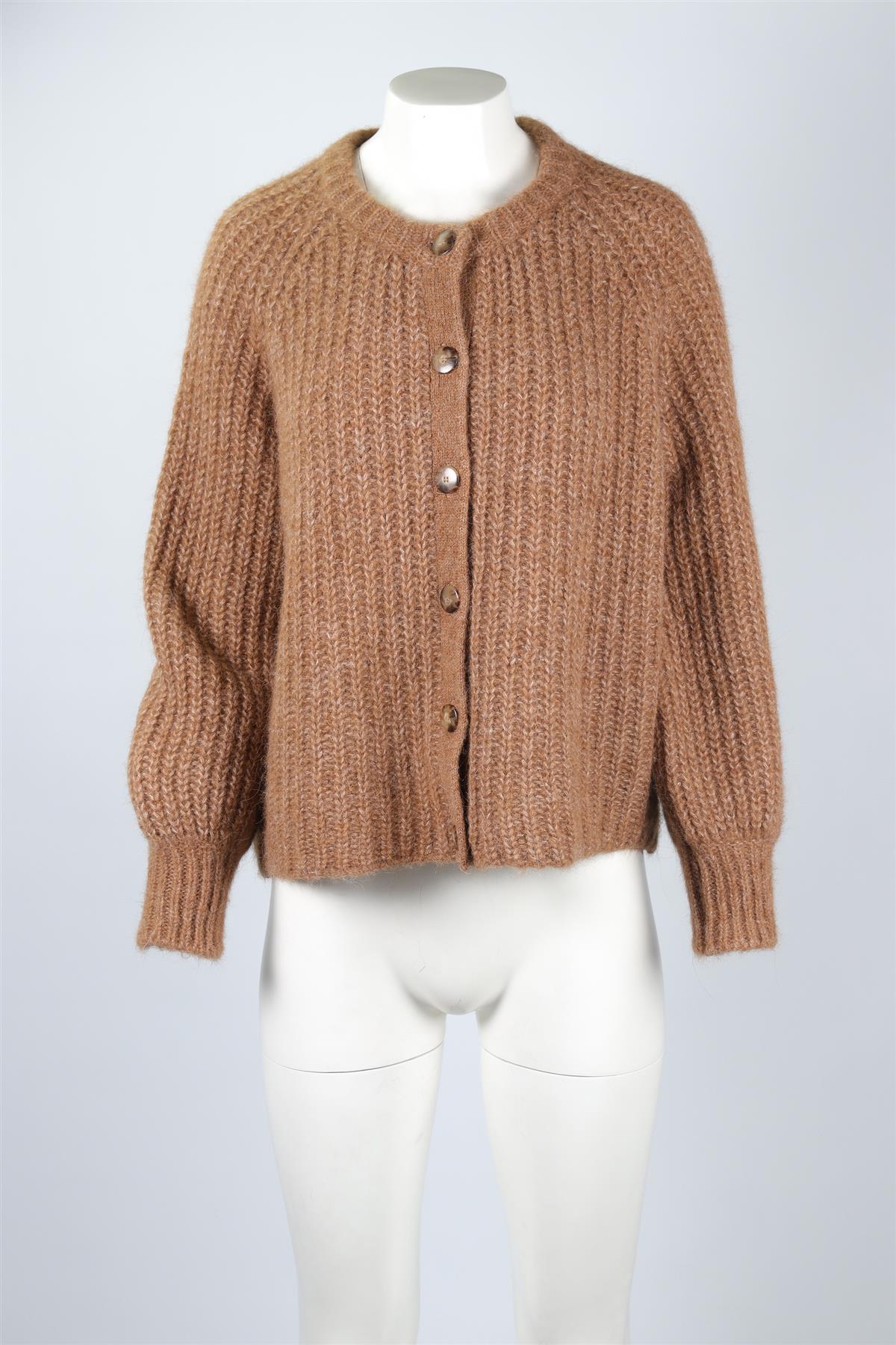 SEZANE BROWN ALPACA CARDIGAN MEDIUM