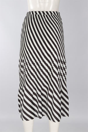 DRIES VAN NOTEN CREAM CREPE MAXI SKIRT XSMALL