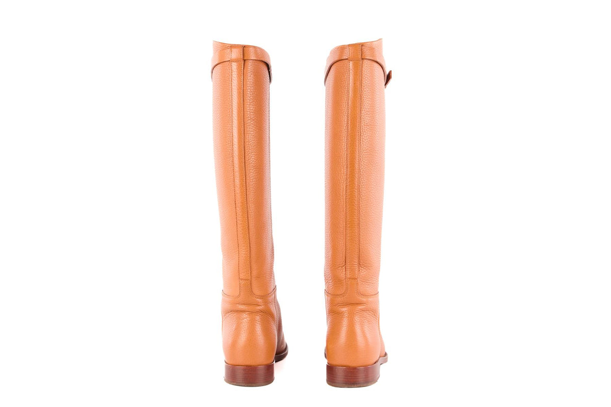 VALENTINO GARAVANI TAN LEATHER KNEE HIGH BOOTS EU 36.5 UK 3.5 US 6.5