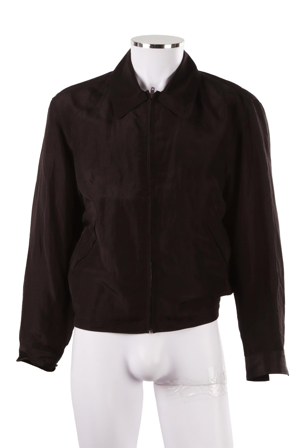 BLACK MEN'S LINEN JACKET