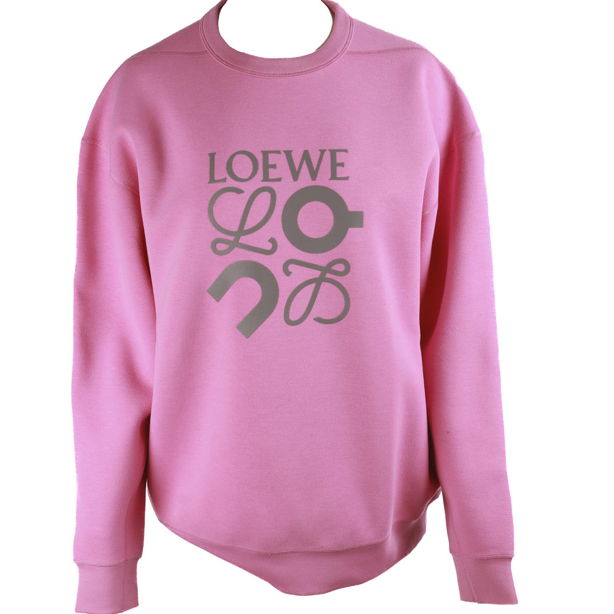LOEWE + ON PINK JERSEY SWEATSHIRT XSMALL