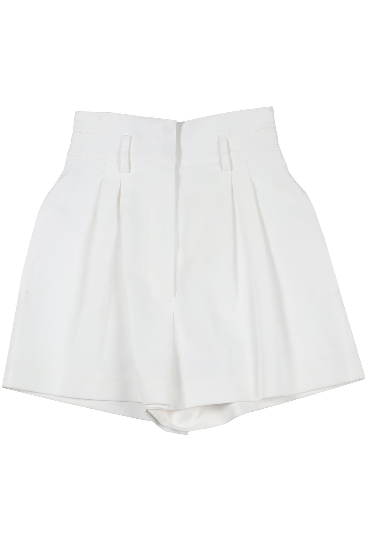 ALAÏA WHITE COTTON SHORTS FR 36 UK 8