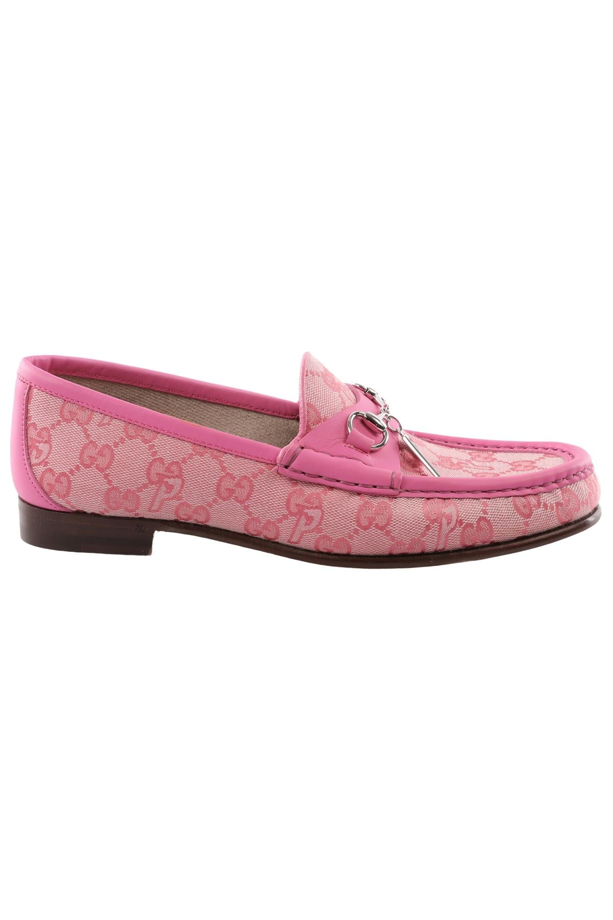 GUCCI + PALACE PINK GG-P CANVAS LOAFERS EU 38 UK 5 US 8
