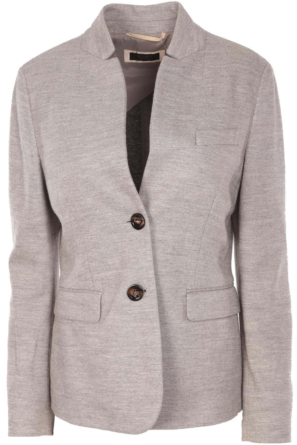 PESERICO GREY COTTON BLAZER IT 46 UK 14