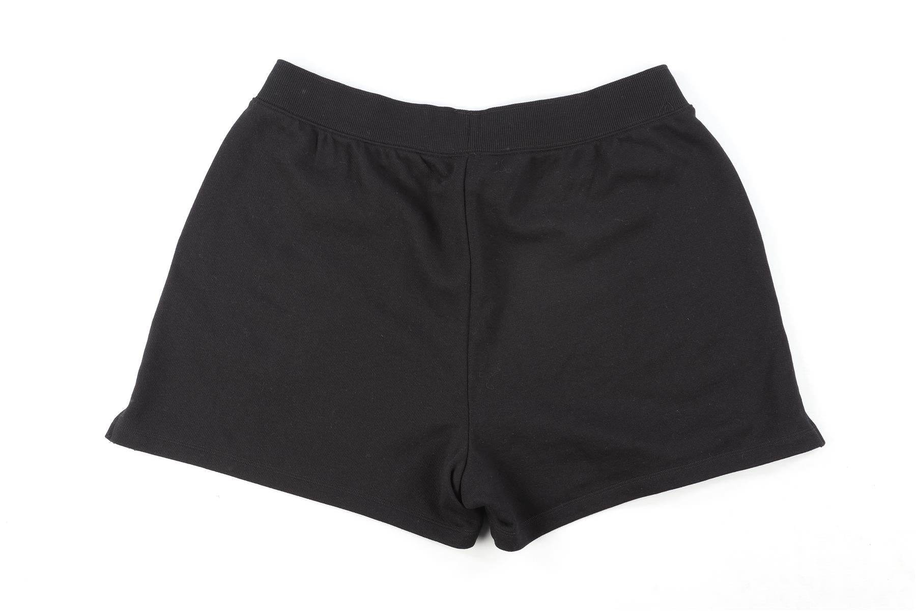 ALO YOGA BLACK COTTON SHORTS LARGE