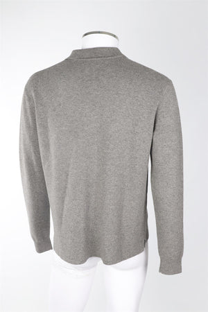 SIRPLUS GREY MEN'S WOOL CARDIGAN SMALL