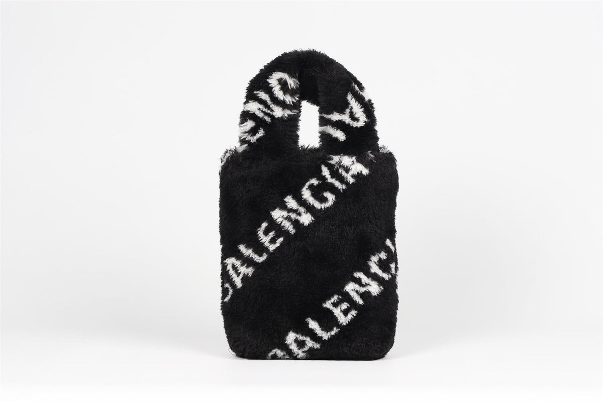 BALENCIAGA MINI FAUX FUR SHOULDER BAG