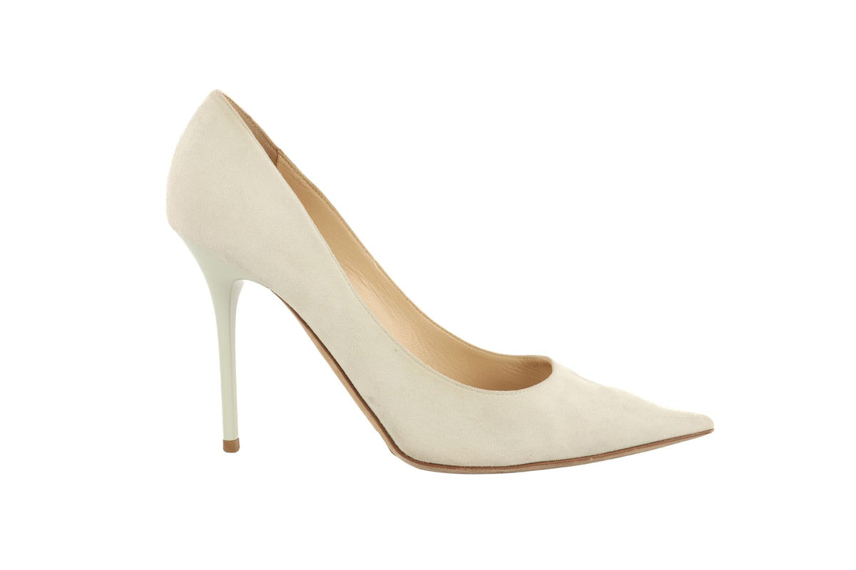 JIMMY CHOO GREEN SUEDE PUMPS EU 38 UK 5 US 8