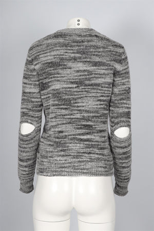 RAQUEL ALLEGRA GREY WOOL BLEND SWEATER SMALL