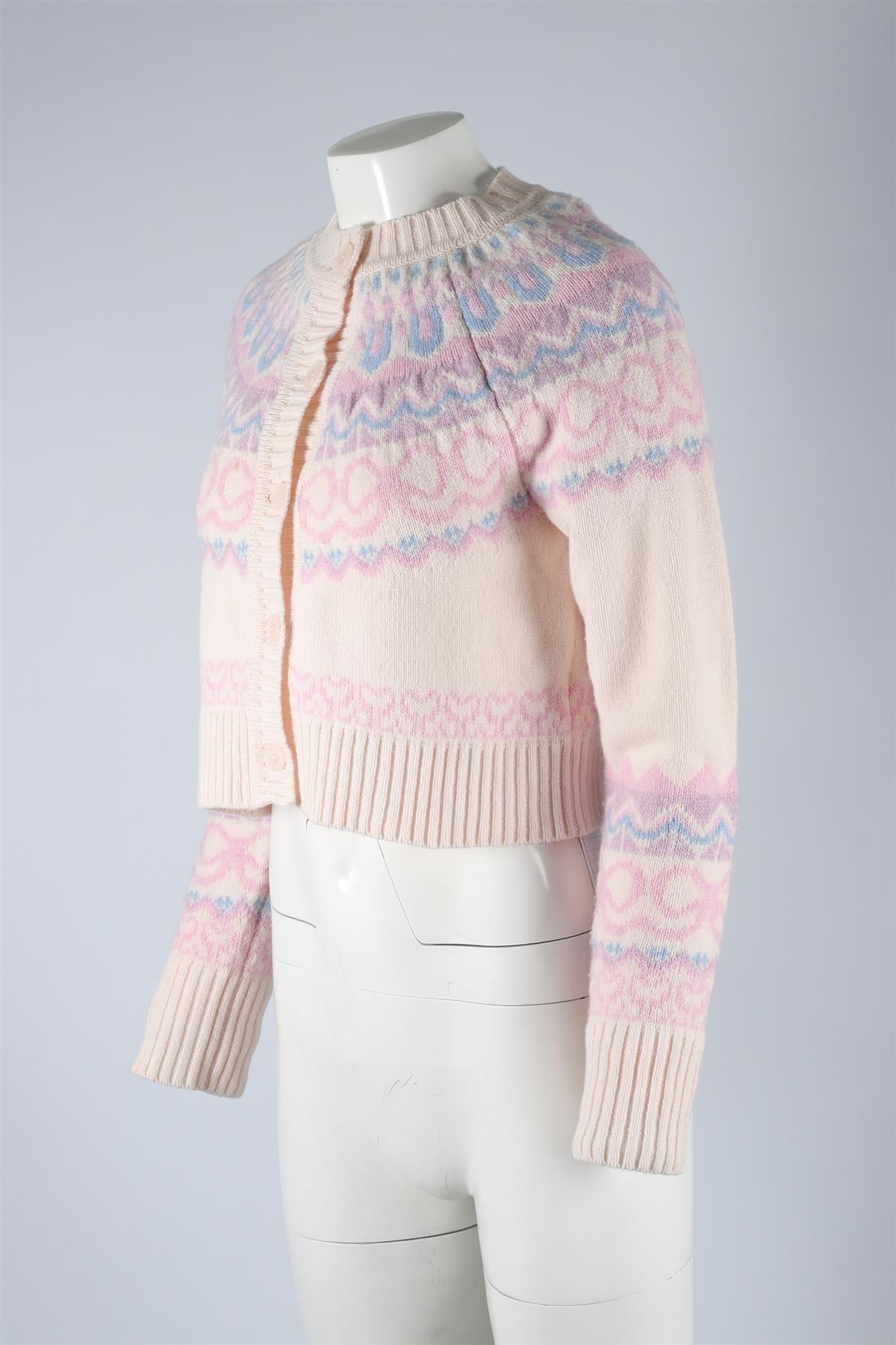 LOVESHACKFANCY MULTI WOOL CARDIGAN SMALL