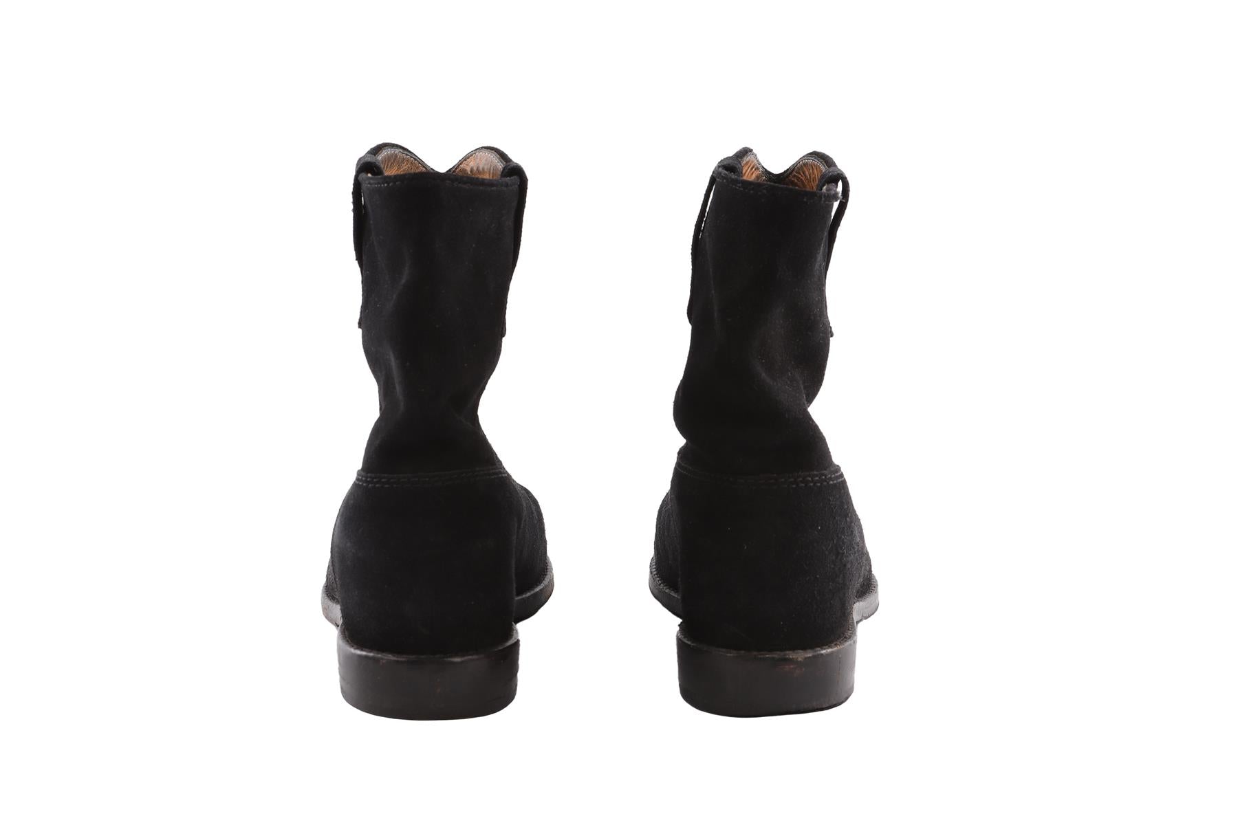 ISABEL MARANT ÉTOILE BLACK SUEDE ANKLE BOOTS EU 39