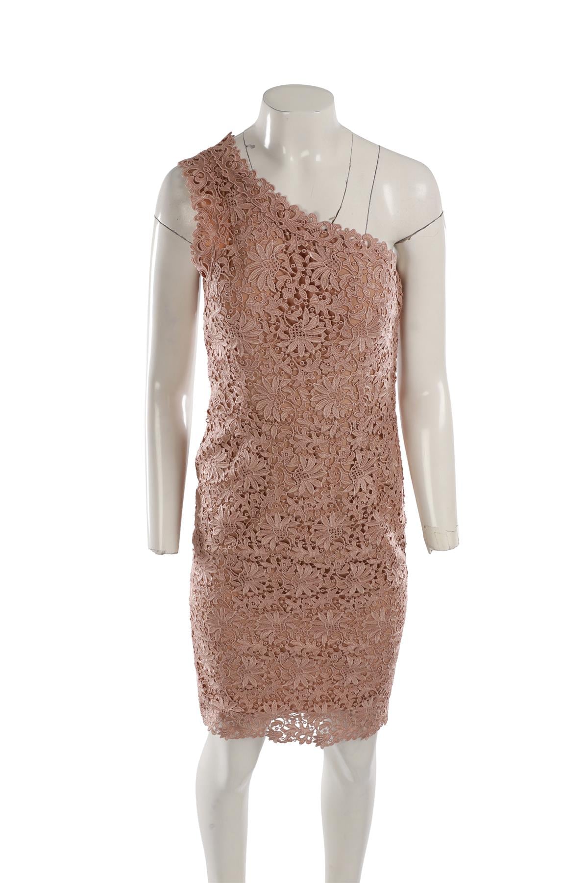 STELLA MCCARTNEY NUDE LACE MIDI DRESS IT 40 UK 8