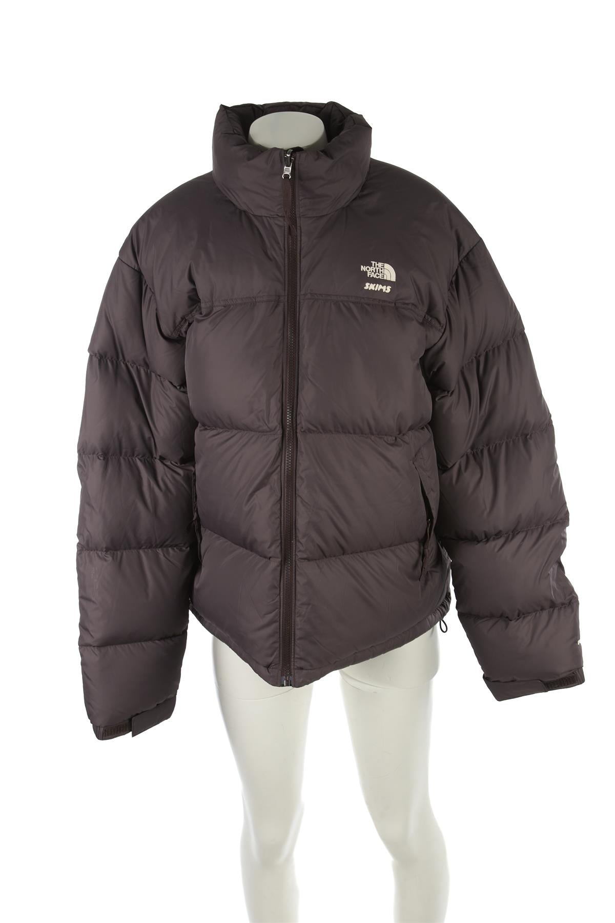 THE NORTH FACE + SKIMS BROWN PADDED SHELL JACKET LARGE