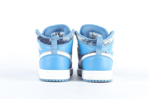NIKE KIDS BOYS JORDAN 1 MID WASHED DENIM SNEAKERS EU 32 UK 13.5 US 1