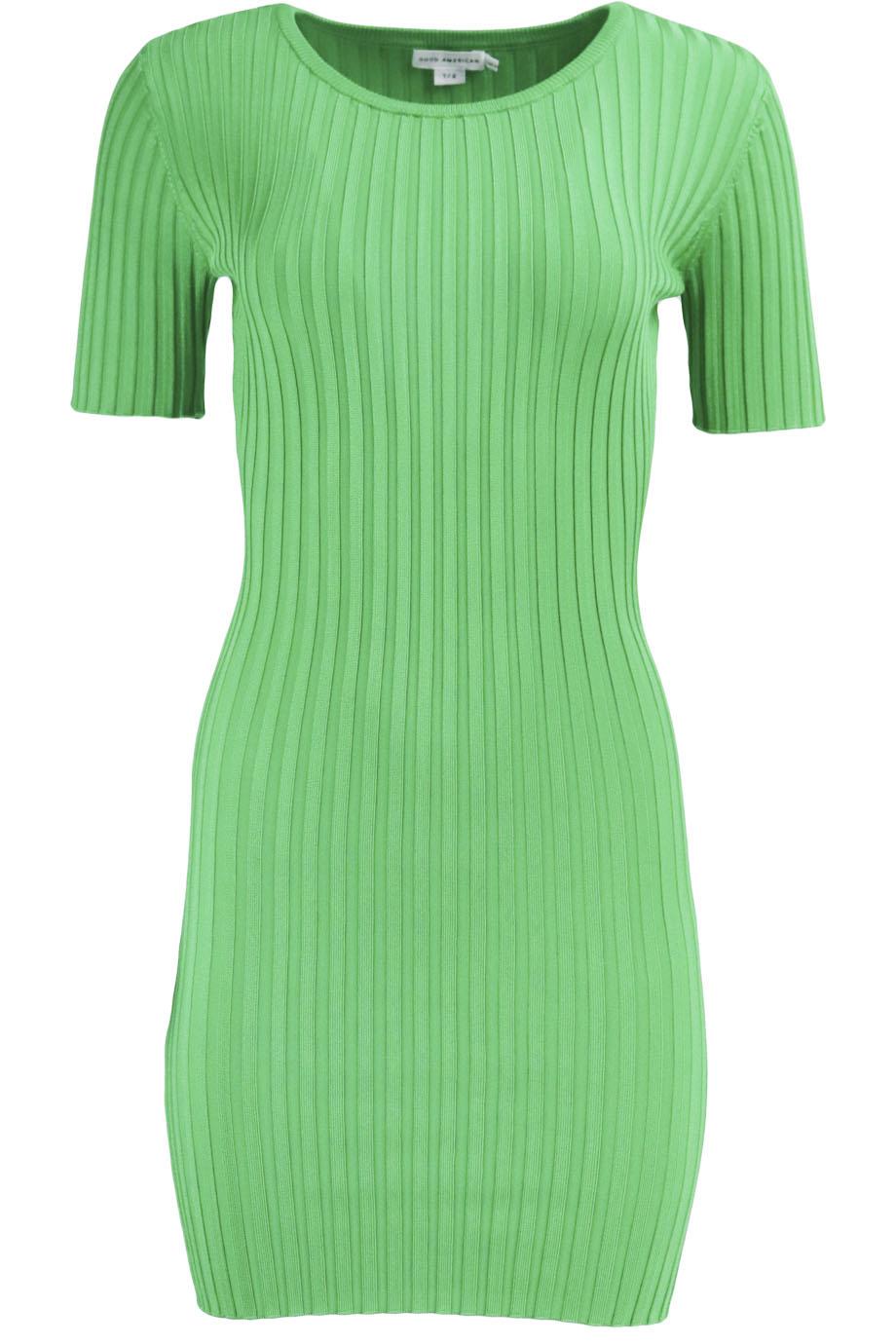 GOOD AMERICAN CUTOUT RIBBED STRETCH KNIT MINI DRESS SMALL/MEDIUM