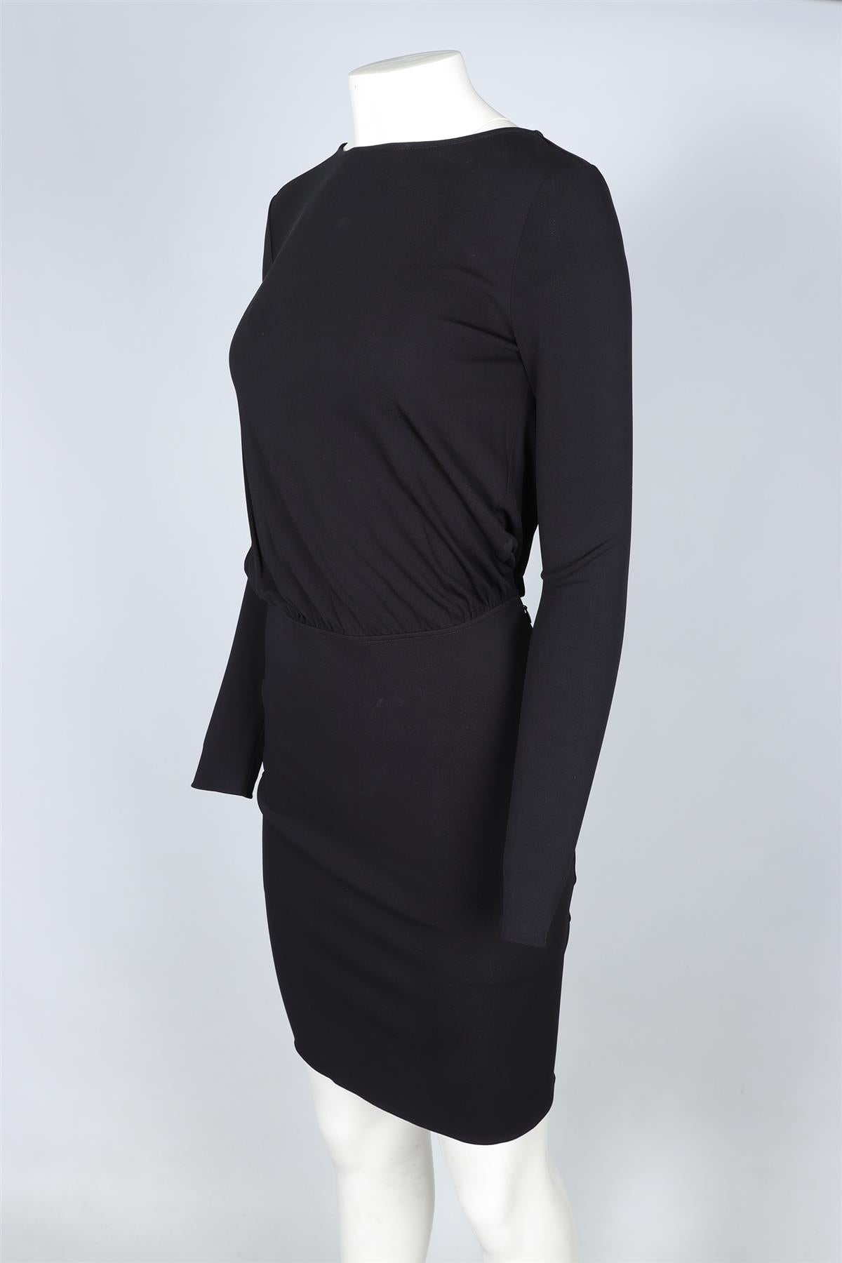 EMILIO PUCCI BLACK SILK MINI DRESS IT 40 UK 8