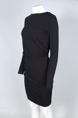 EMILIO PUCCI BLACK SILK MINI DRESS IT 40 UK 8