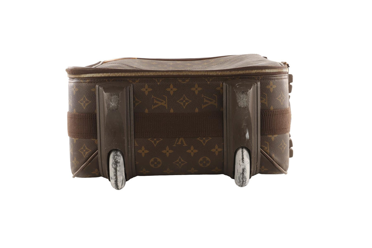 LOUIS VUITTON BROWN 2001 PEGASE 60 MONOGRAM COATED CANVAS SUITCASE