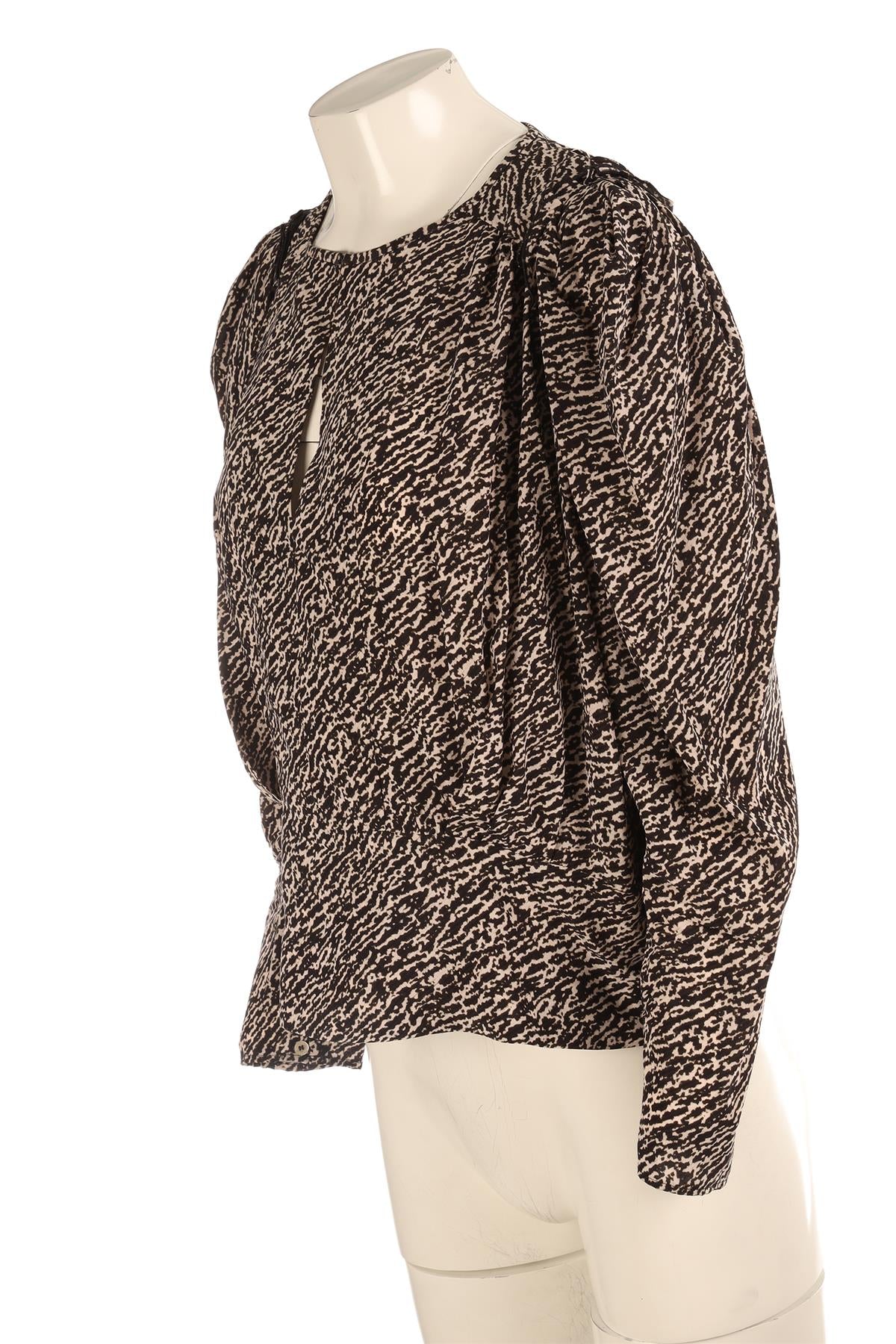 ISABEL MARANT BLACK SILK TOP IT 42 UK 10