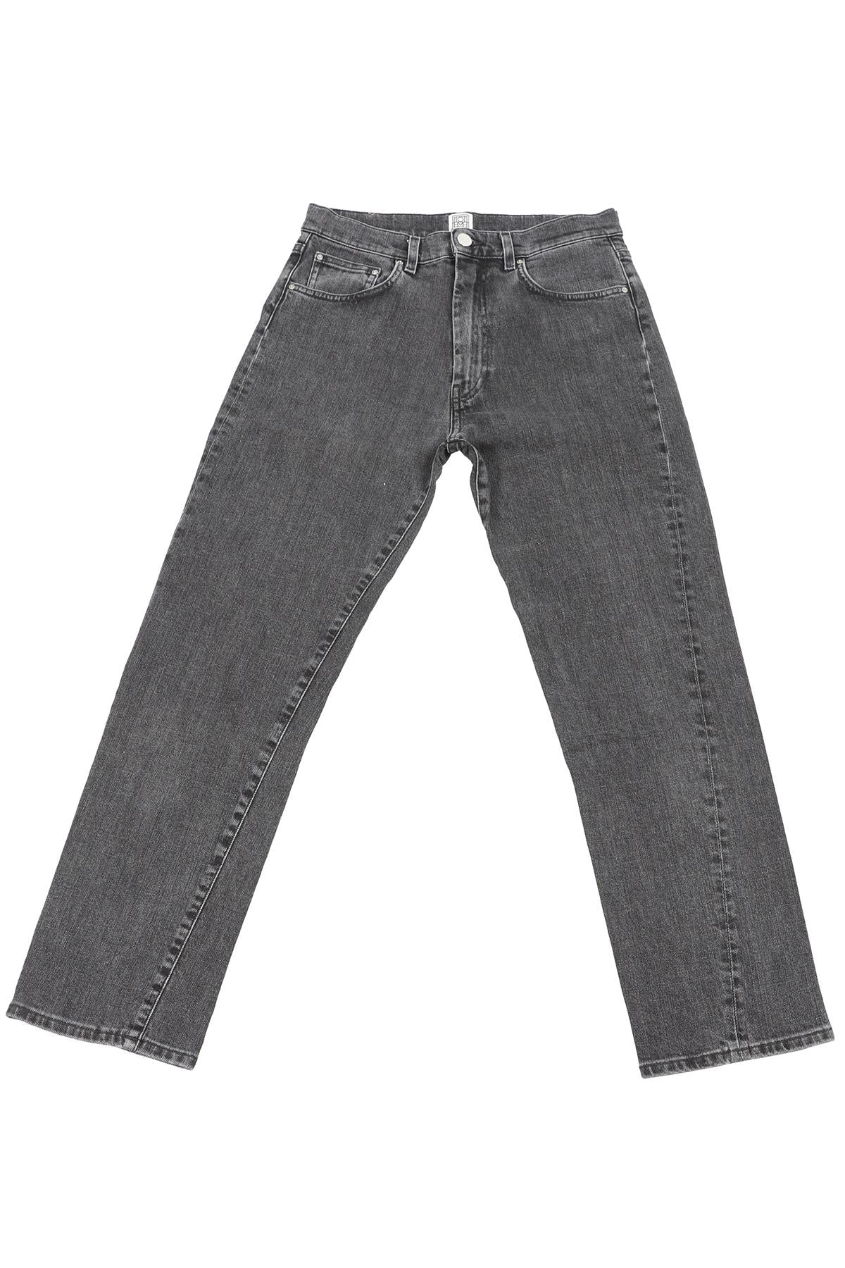 TOTEME GREY HIGH RISE STRAIGHT LEG JEANS W28 UK 10