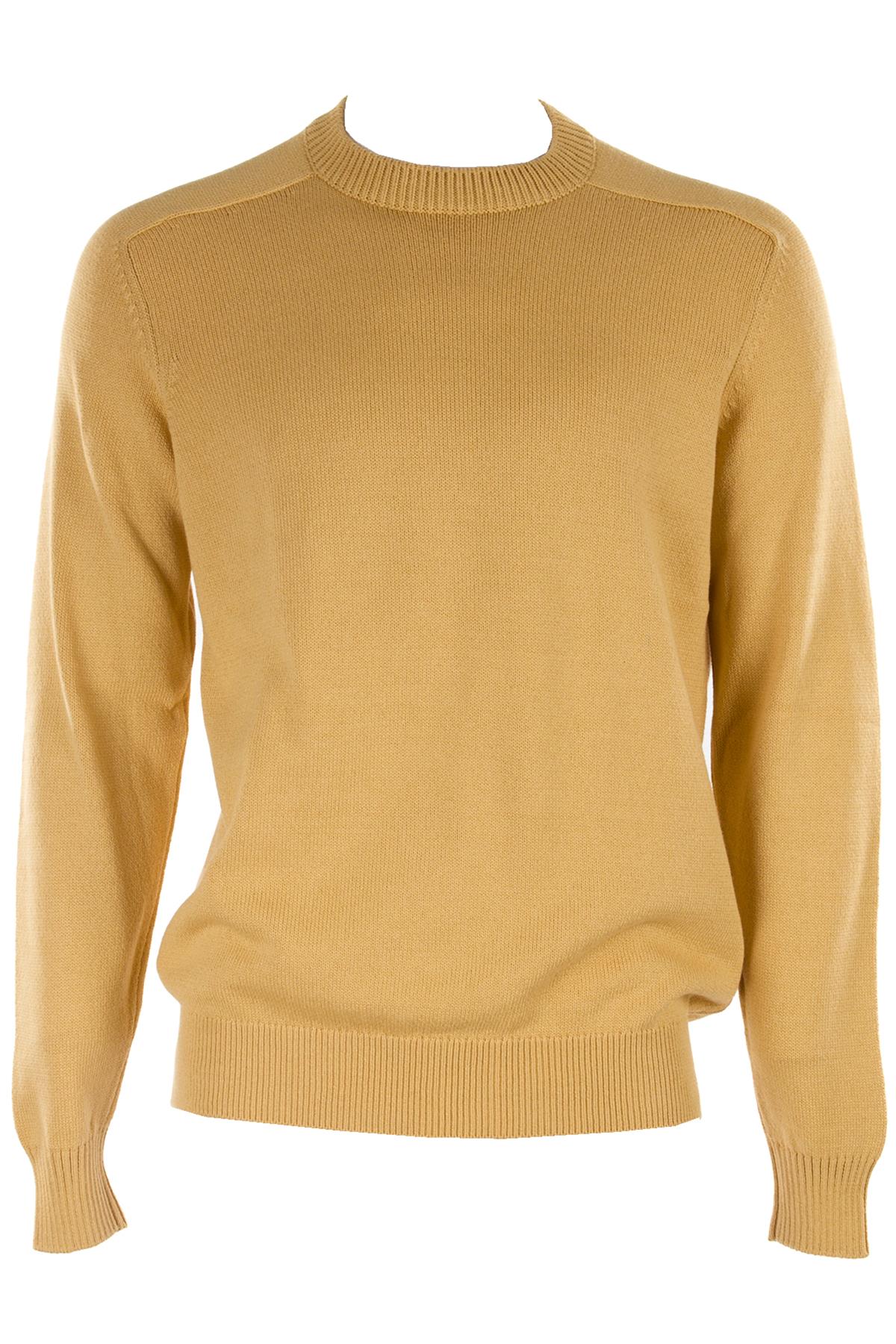 LORO PIANA YELLOW MEN'S COTTON SWEATER US/UK 42 FR 52 IT 52