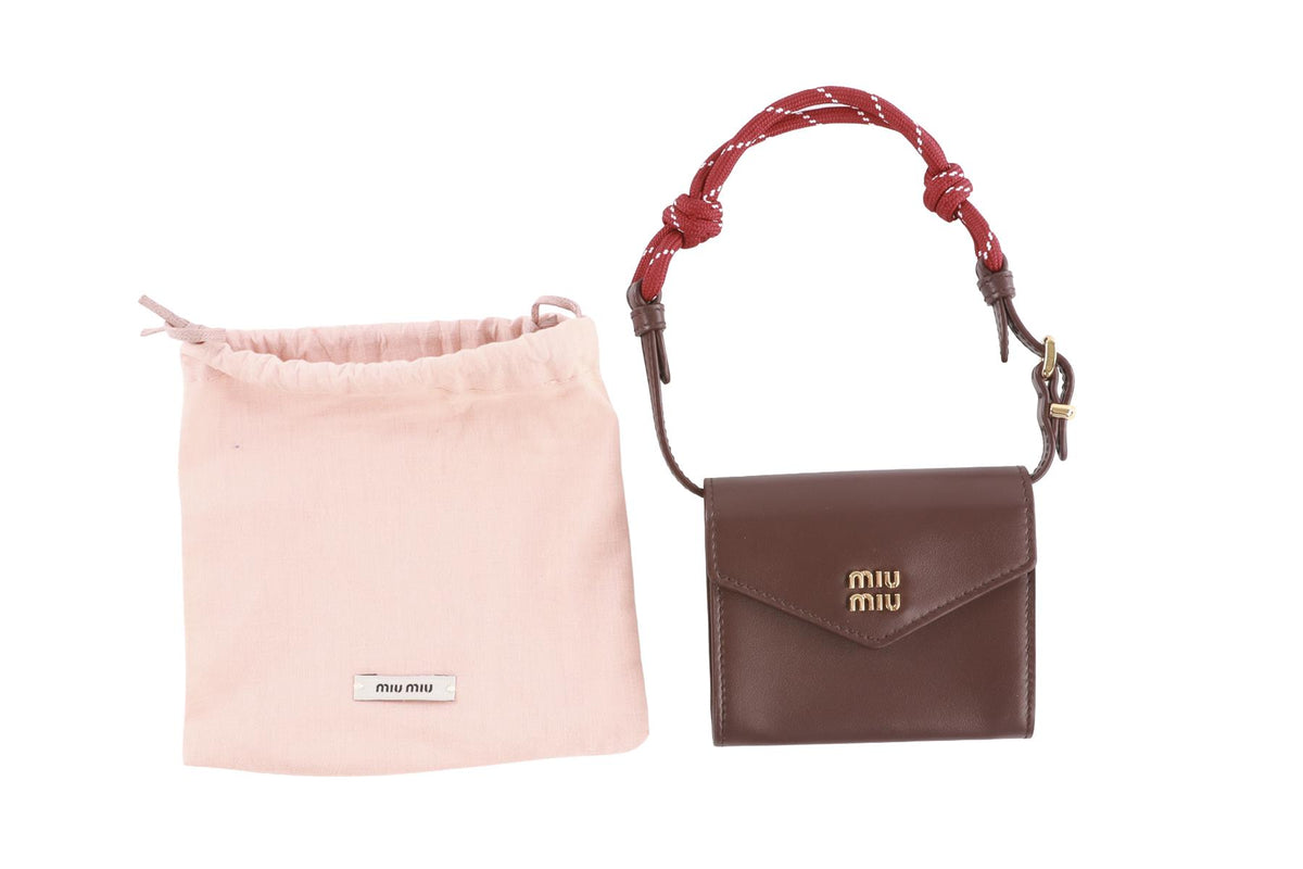 MIU MIU BROWN LEATHER WALLET