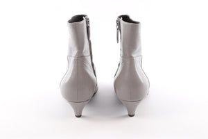 BALCENCIAGA GREY LEATHER ANKLE BOOTS EU 40 UK 7 US 10