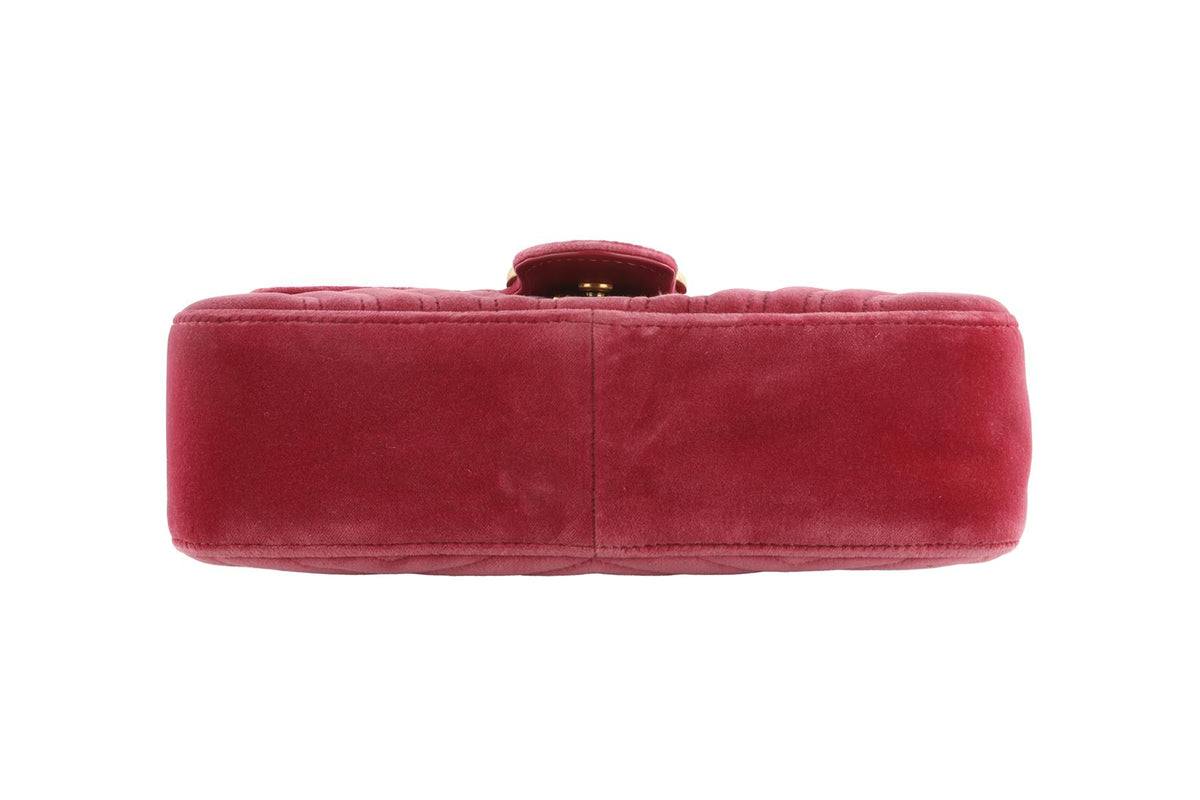 GUCCI PINK MARMONT VELVET SHOULDER BAG