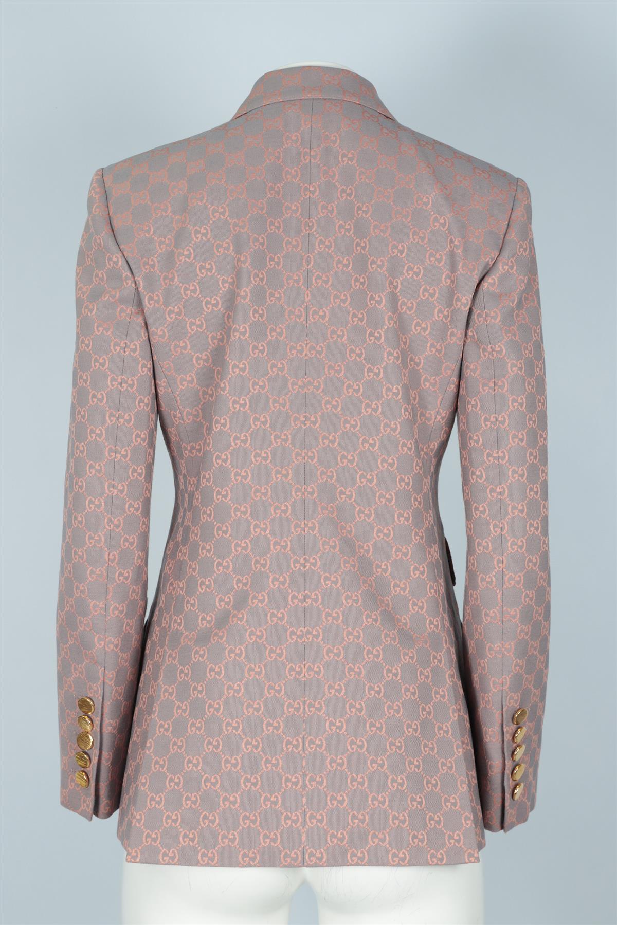 GUCCI PINK GG COTTON BLAZER IT 42 UK 10