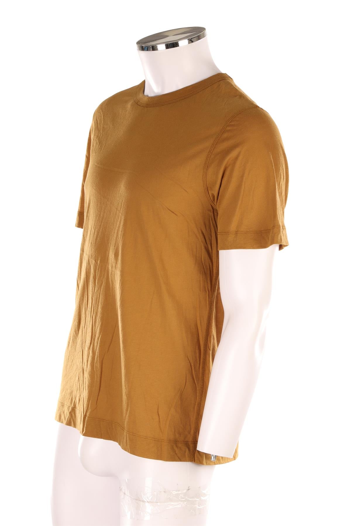 DRIES VAN NOTEN TAN MEN'S COTTON T-SHIRT MEDIUM