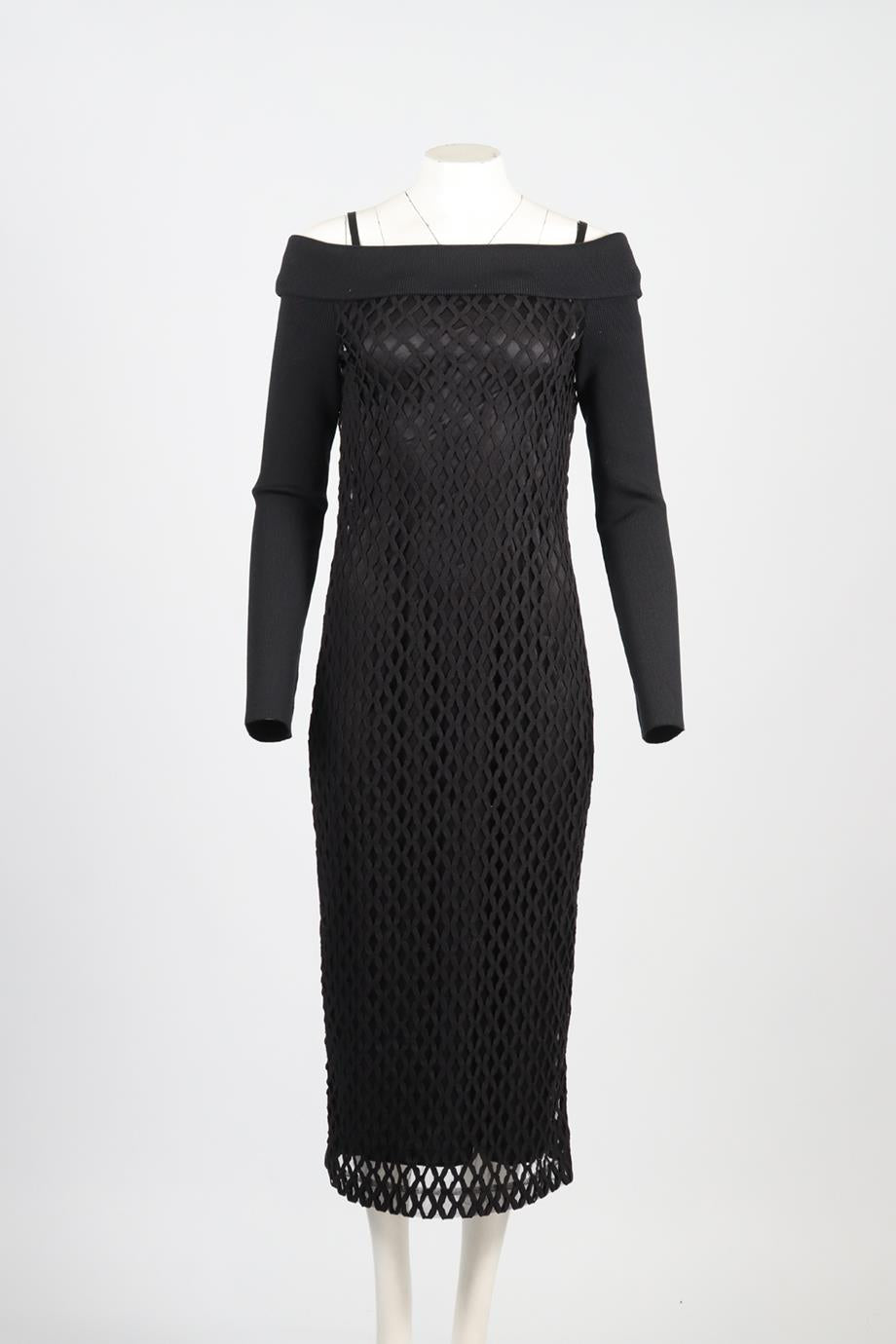 DOLCE & GABBANA COTTON BLEND MIDI DRESS IT 46 UK 14
