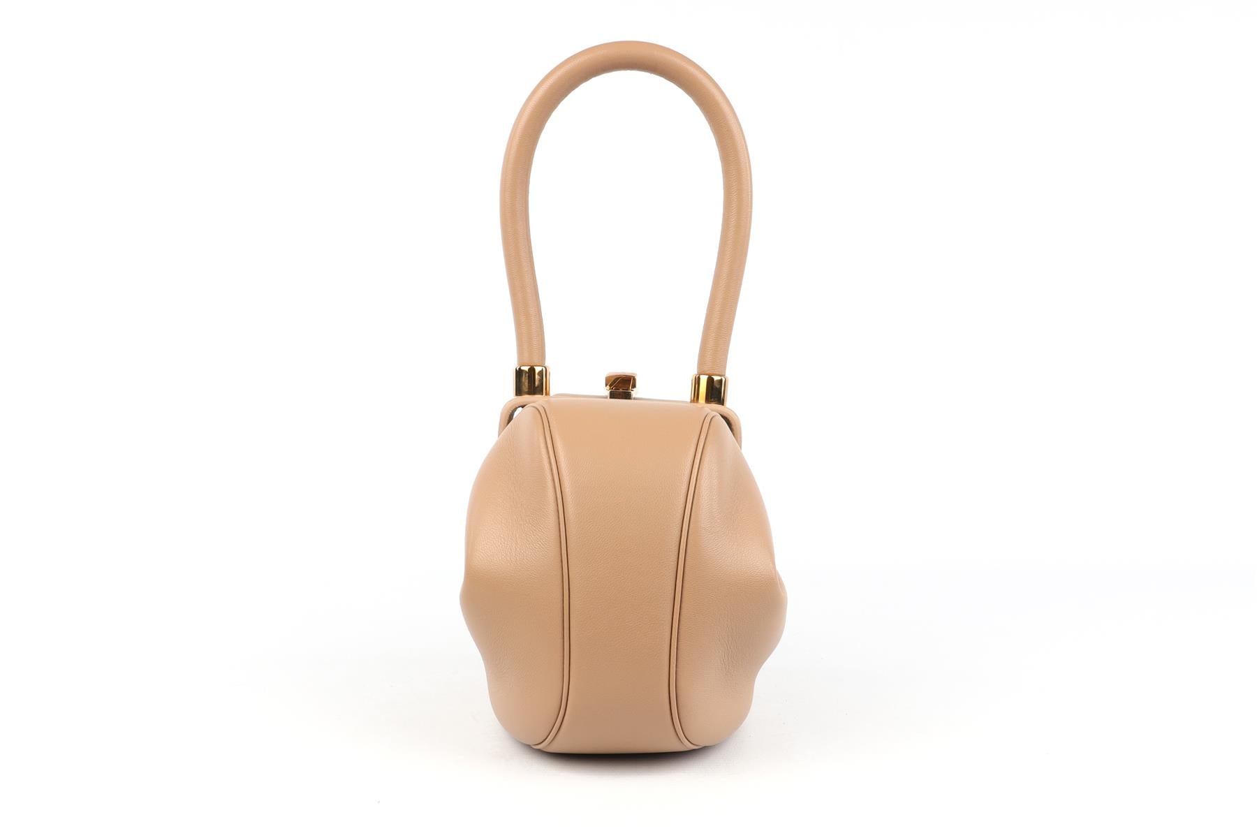 GABRIELA HEARST BEIGE NINA LEATHER TOTE BAG