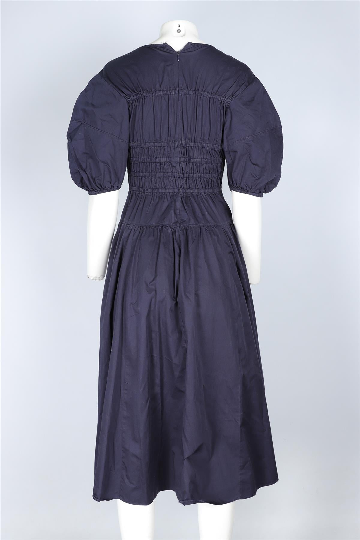 LA LIGNE NAVY COTTON MAXI DRESS XSMALL