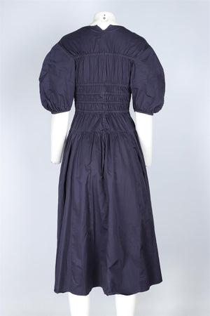 LA LIGNE NAVY COTTON MAXI DRESS XSMALL