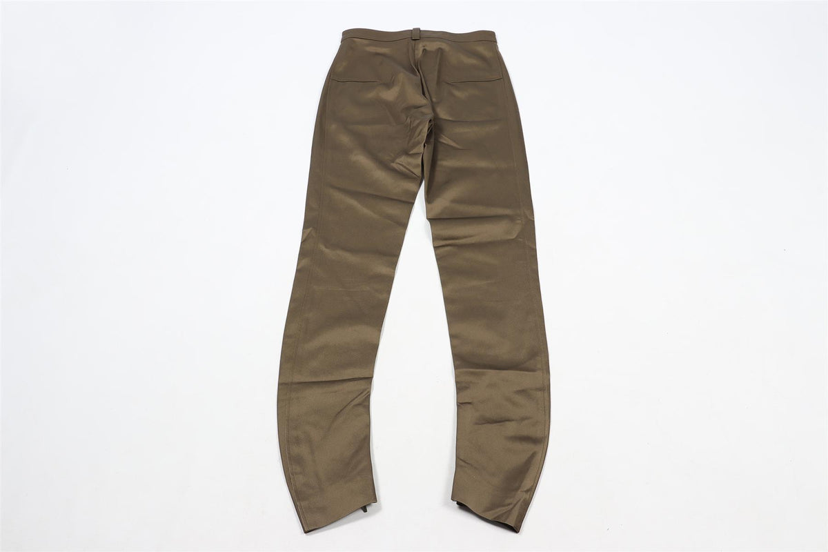 VERSACE GREEN VINTAGE SATIN SKINNY PANTS IT 38 UK 6