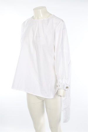 S MAX MARA WHITE COTTON TOP UK 8